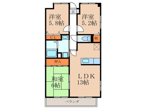 ヴィラ森田の物件間取画像